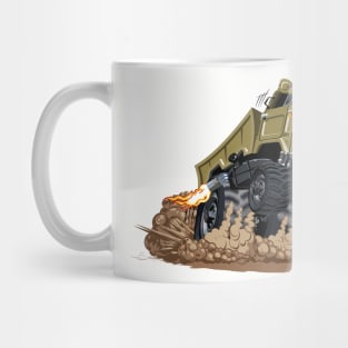 Cartoon 4x4 muscle truck Mug